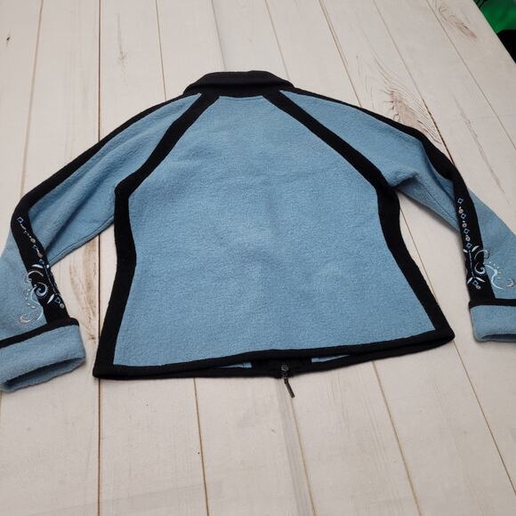 Vintage Carson wool coat zip up embroidered winter art Icelandic - Picture 8 of 10